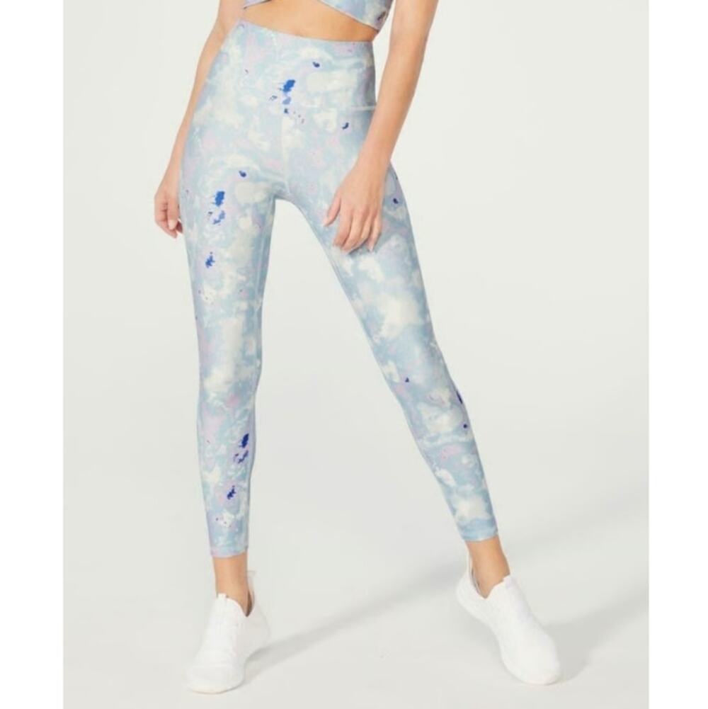 New WILDFOX Women's Watercolor Spill Tie Dye Athletic High Waist Legging Size XS